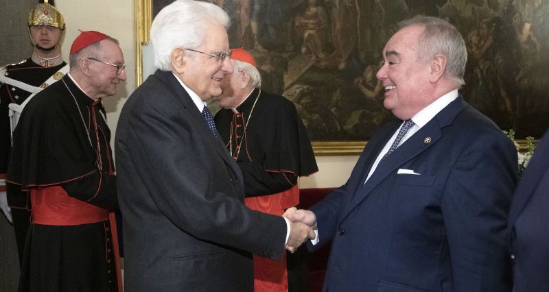 Der Statthalter des Großmeisters des Malteserordens trifft den Präsidenten der Italienischen Republik