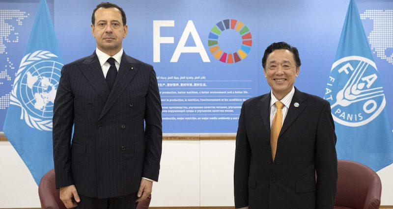 Der Ständige Beobachter des Souveränen Malteserordens bei der FAO überreicht sein Beglaubigungsschreiben