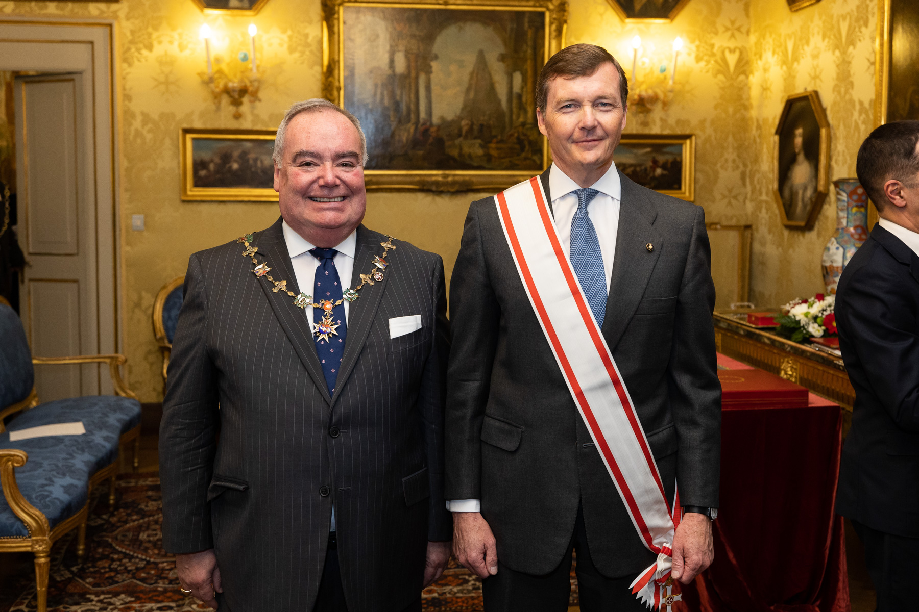 Le Lieutenant de Grand Maître reçoit le Prince Pedro de Bourbon des Deux-Siciles