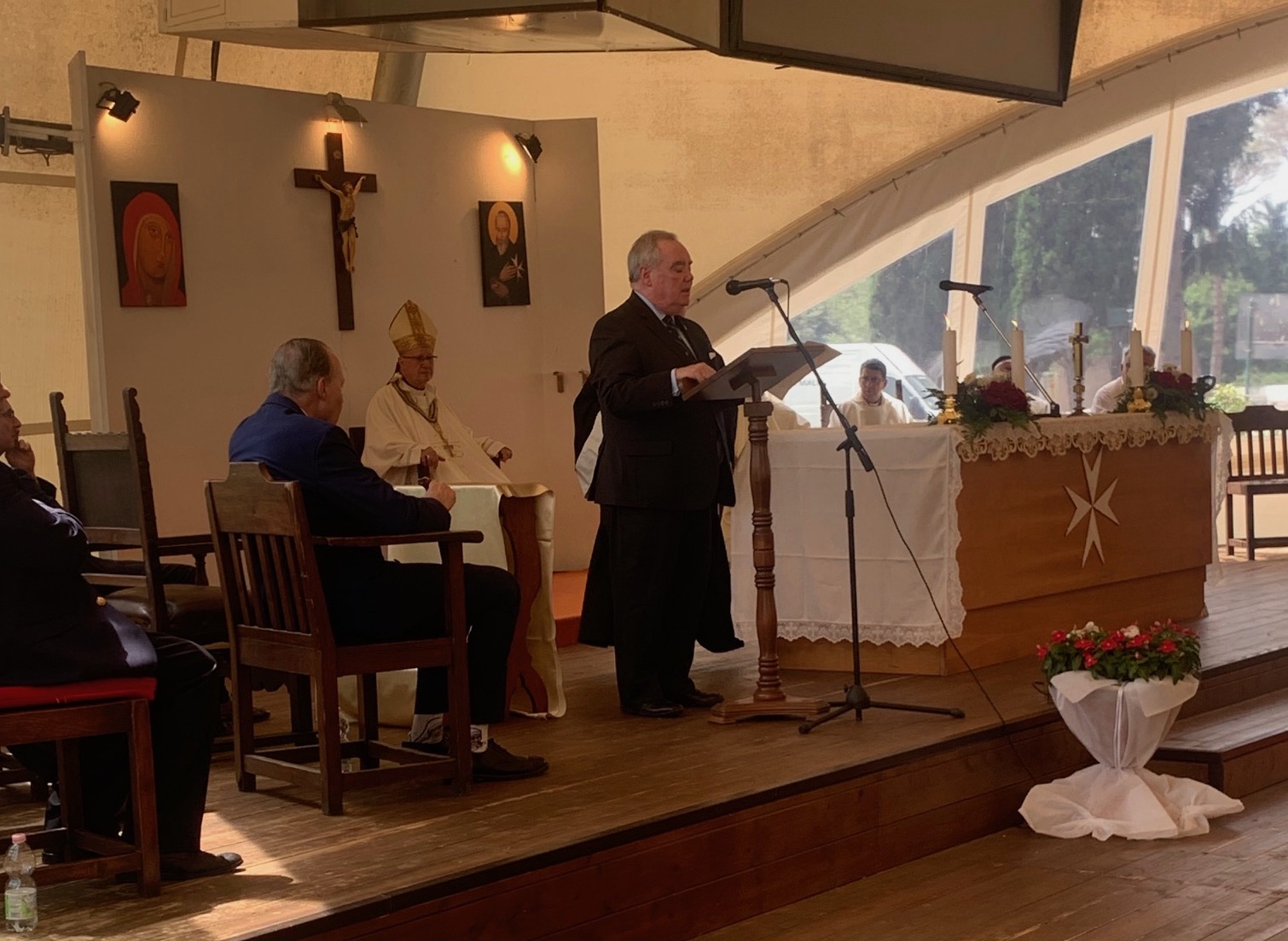 Grand Master at Mass in Order of Malta’s Hospital in Rome