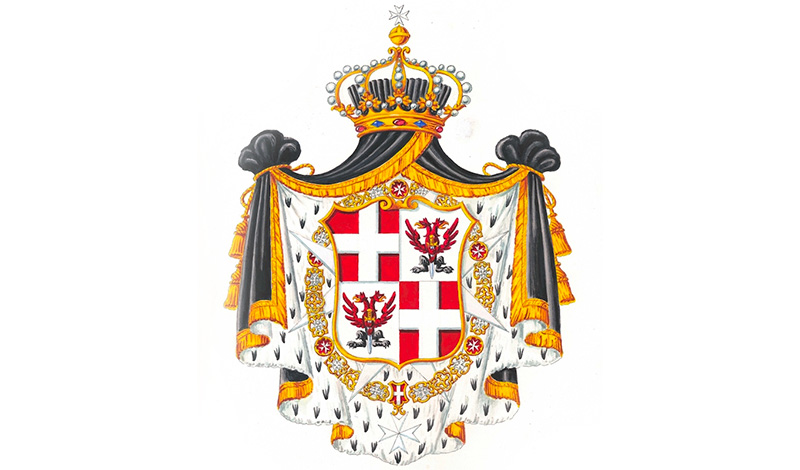 The Arms of the Prince and 81° Grand Master, Fra’ John T. Dunlap