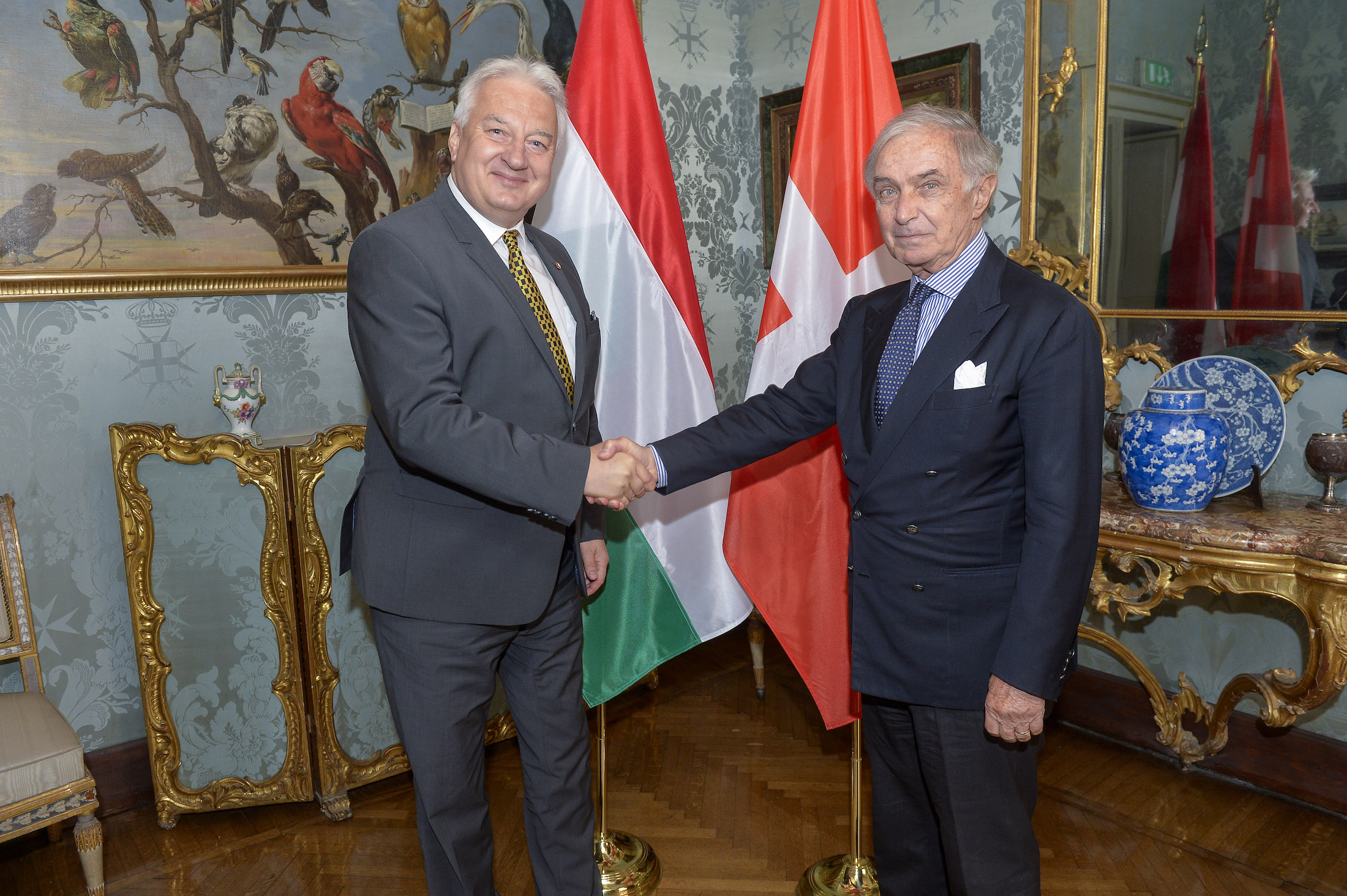 The Grand Chancellor received the deputy Prime Minister of Hungary at the Magistral Palace