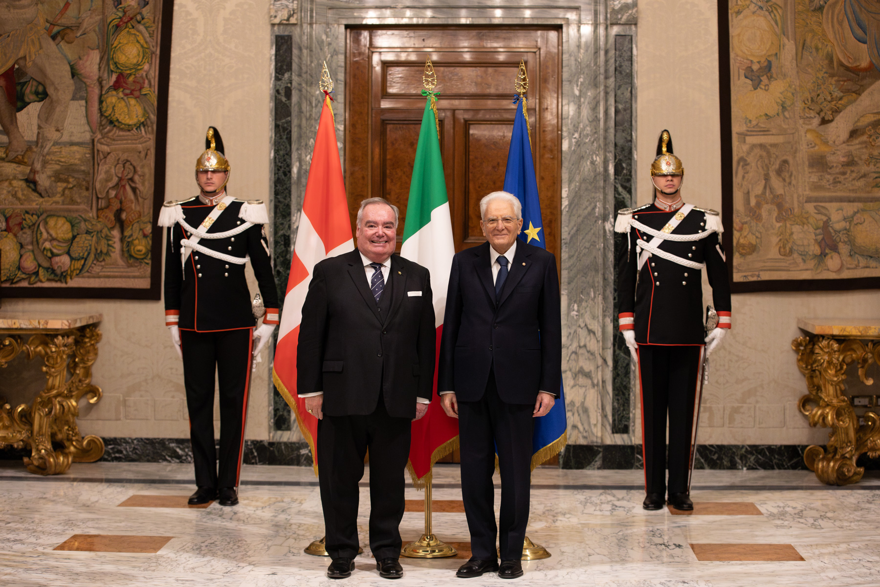 President Sergio Mattarella receives new Government of Sovereign Order of Malta on official visit