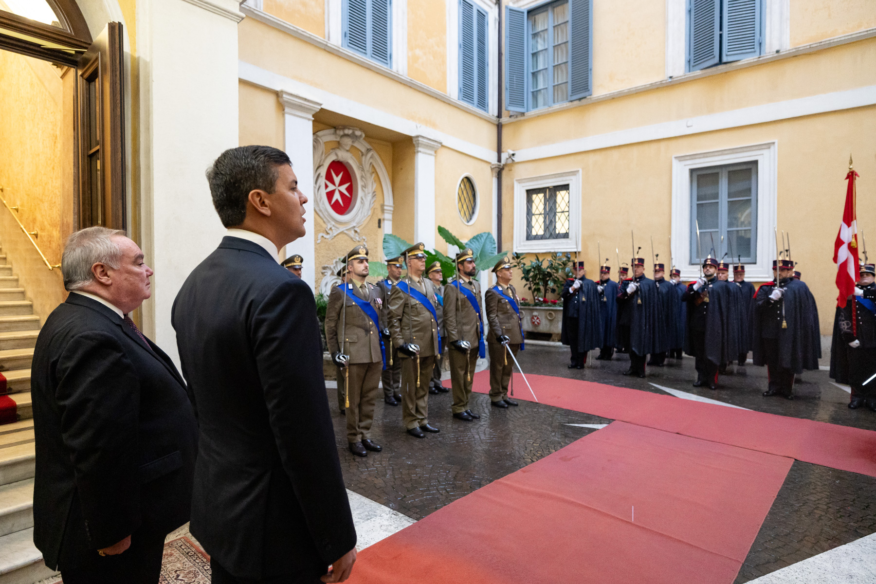 Der Großmeister des Souveränen Malteserordens empfängt den Präsidenten von Paraguay zu einem offiziellen Besuch