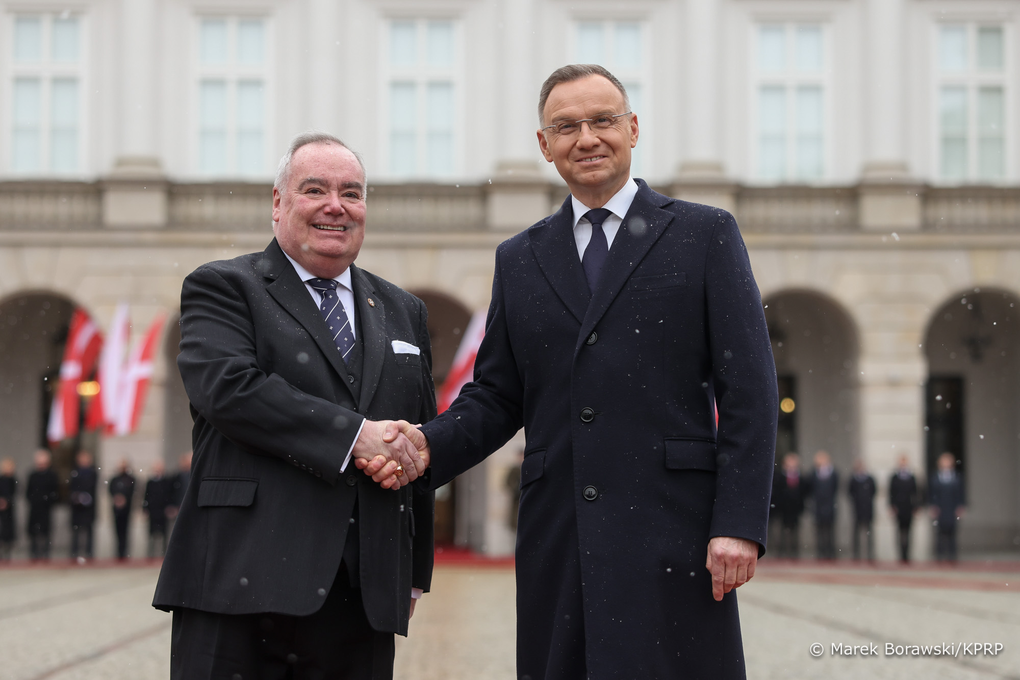 Le Grand Maître en visite officielle auprès du président polonais Andrzej Duda