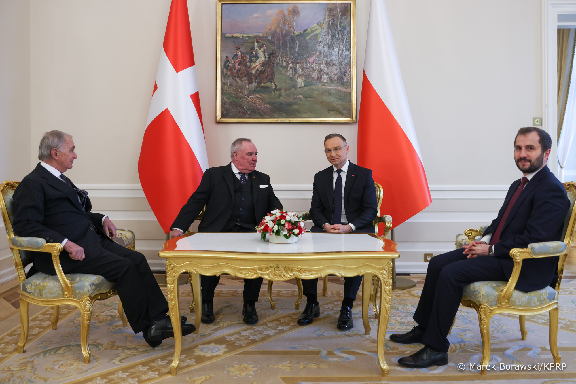 Le Grand Maître en visite officielle auprès du président polonais Andrzej Duda