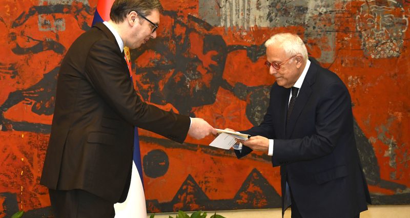 The Ambassador of the Sovereign Order of Malta to Serbia presents his letters of credence