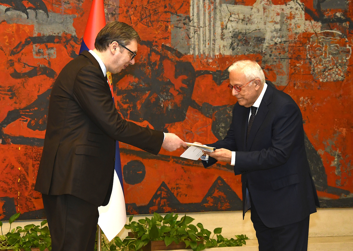 The Ambassador of the Sovereign Order of Malta to Serbia presents his letters of credence