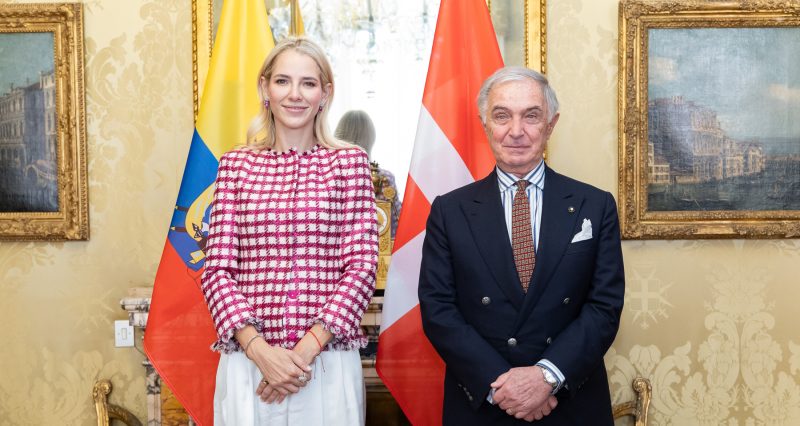 First Lady of Ecuador meets Grand Chancellor in Magistral Palace