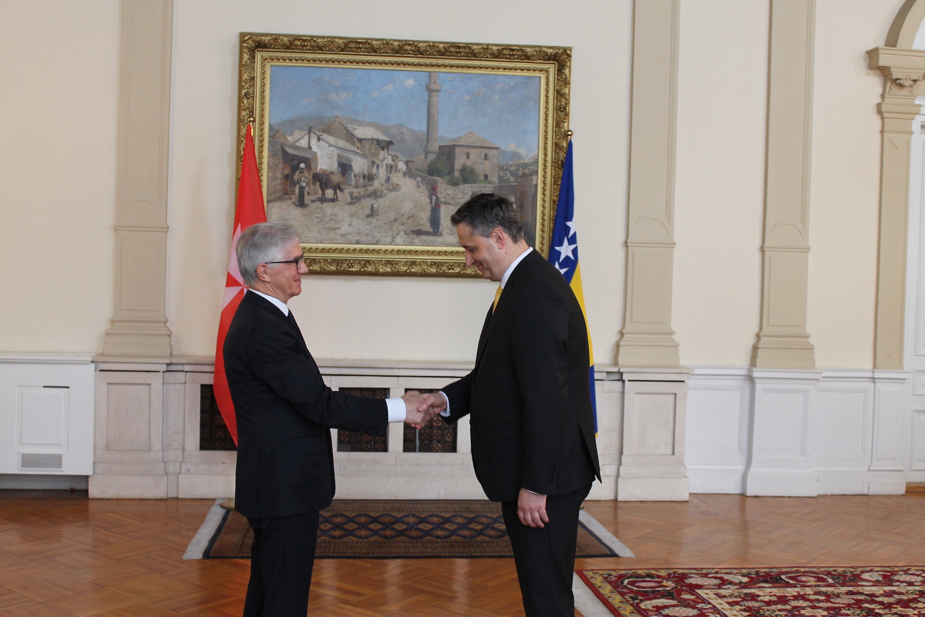 The Ambassador of the Sovereign Order of Malta to Bosnia and Herzegovina presents his letters of credence