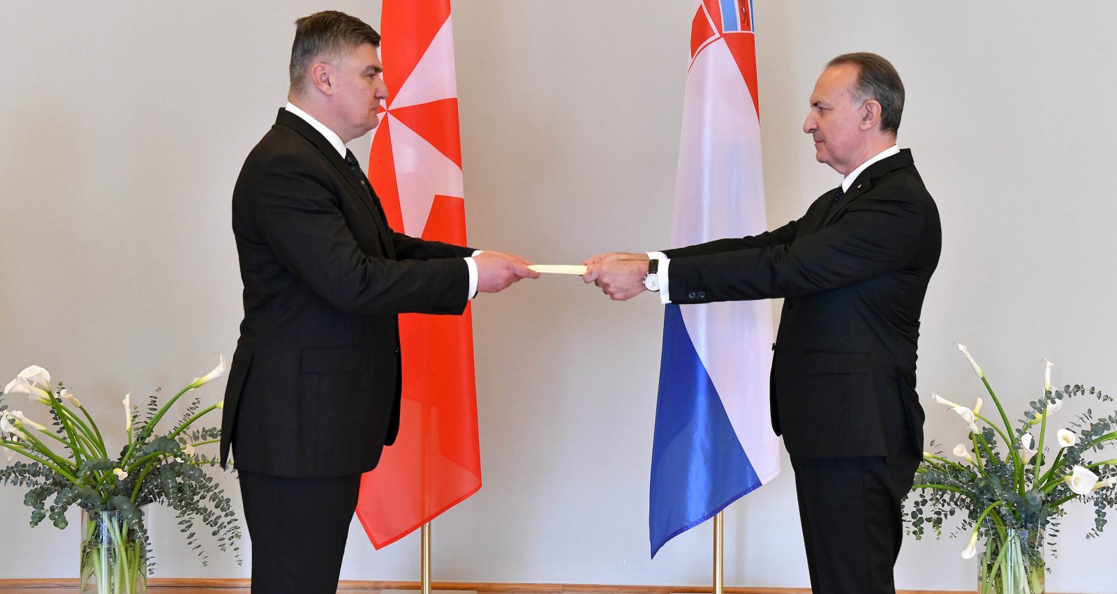The Ambassador of the Sovereign Order of Malta to Croatia presents his letters of credence