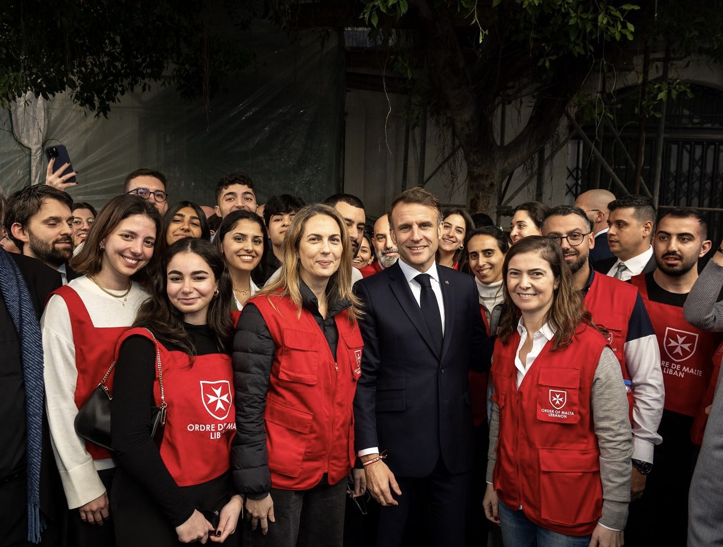 Präsident Macron trifft die Teams des Malteserordens im Libanon