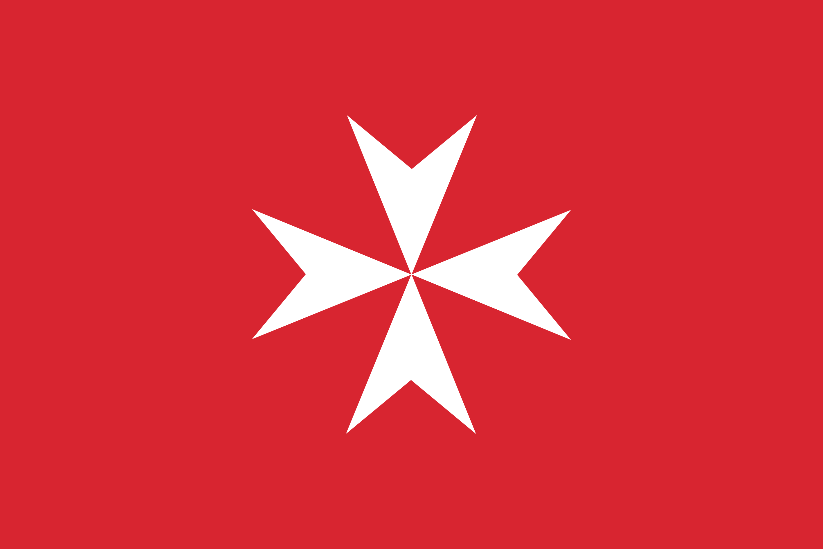 Order of Malta flag with the the eight-pointed white cross