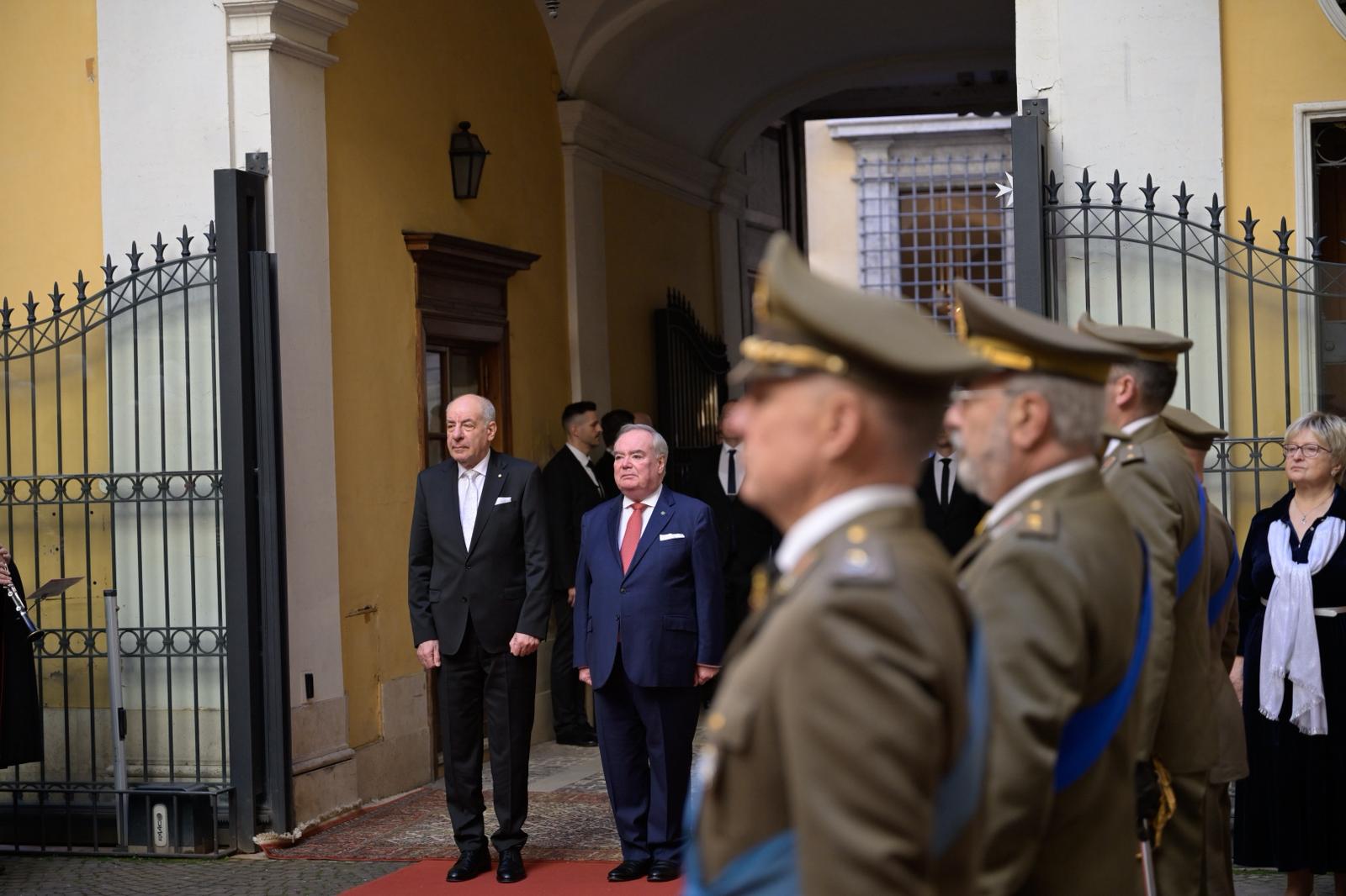 Courtesy visit by President of Republic of Hungary to Grand Master of Order of Malta