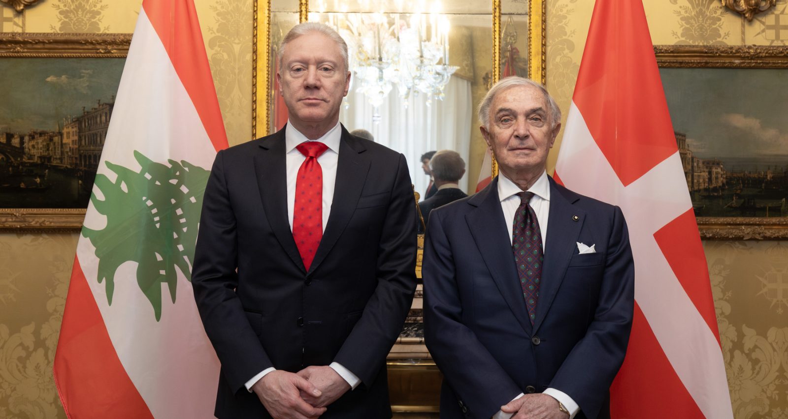 The Grand Chancellor of the Order of Malta Receives the Minister of Foreign Affairs of Lebanon