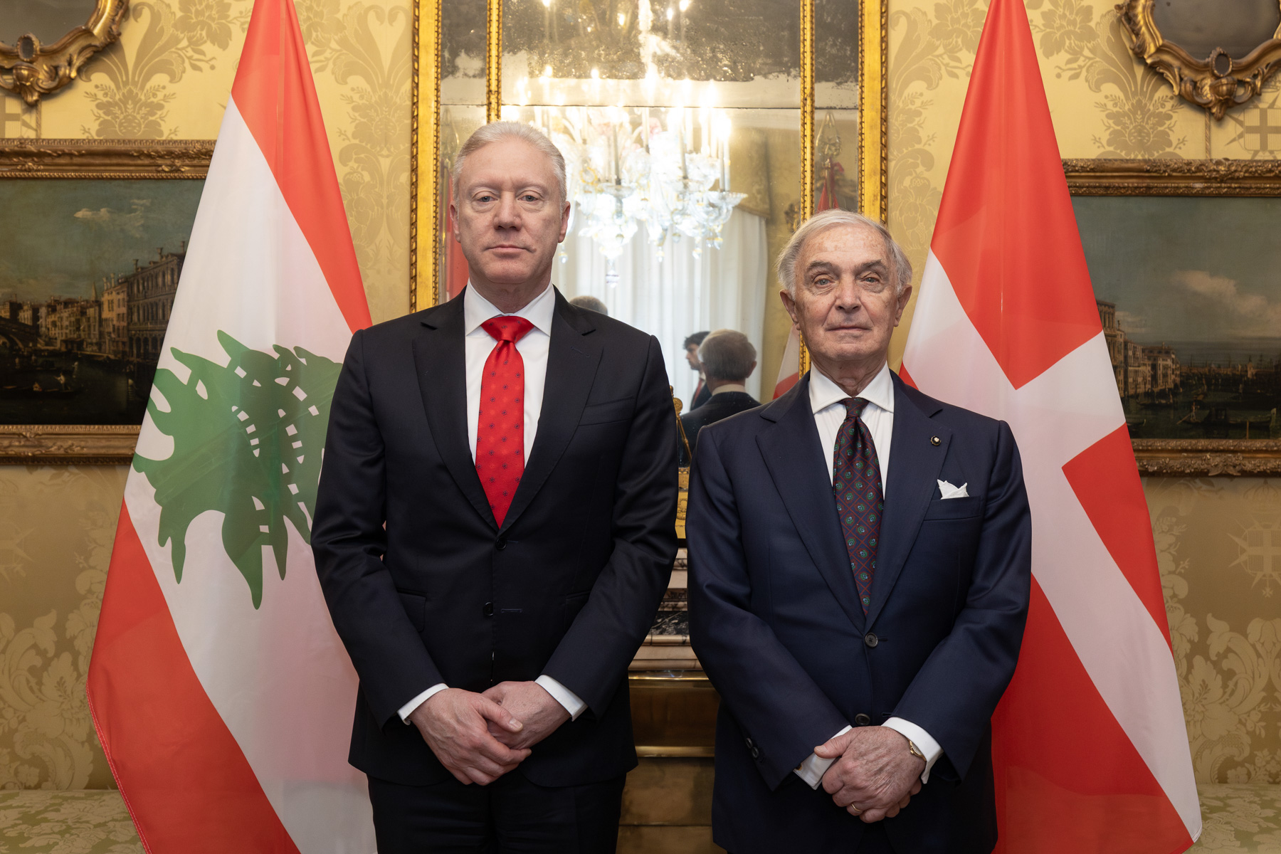 The Grand Chancellor of the Order of Malta Receives the Minister of Foreign Affairs of Lebanon