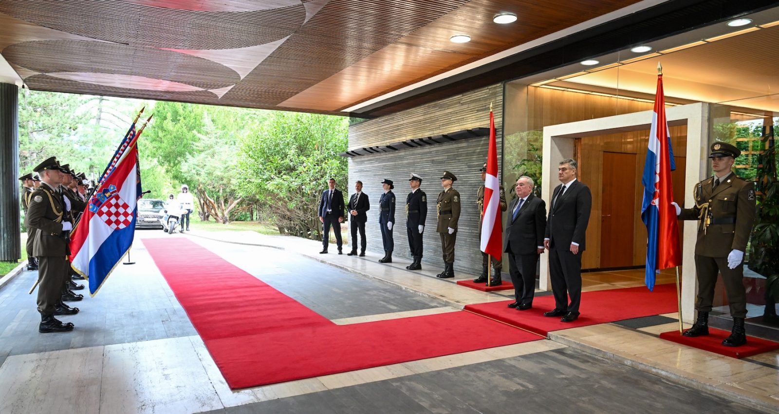 The President of the Republic of Croatia, Zoran Milanović, received the Grand Master of the Sovereign Military Order of Malta, Fra’ John Dunlap, on an official visit.