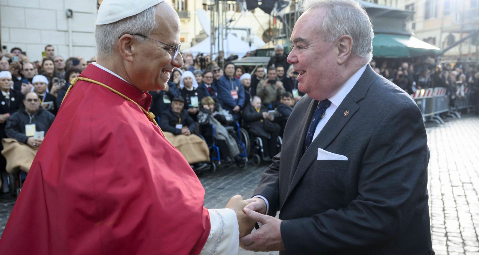 Pope Leo and Grand Master greetings