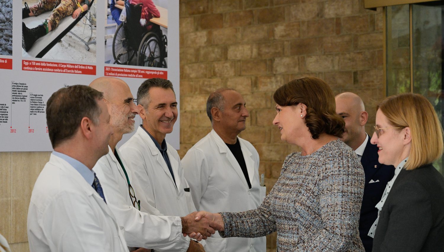 Lithuania's First Lady visiting Order of Malta's Hospital in Rome