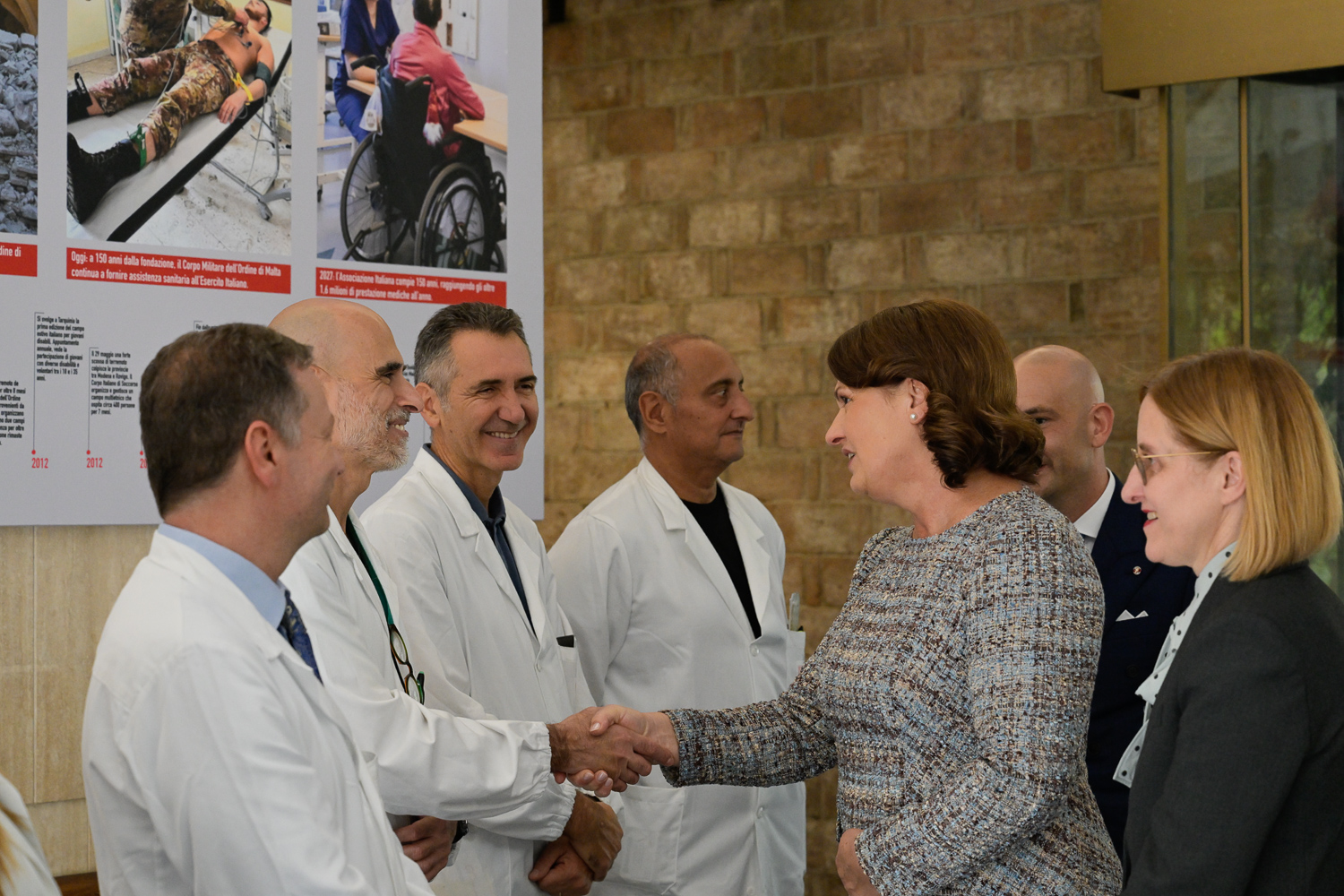 Lithuania's First Lady visiting Order of Malta's Hospital in Rome